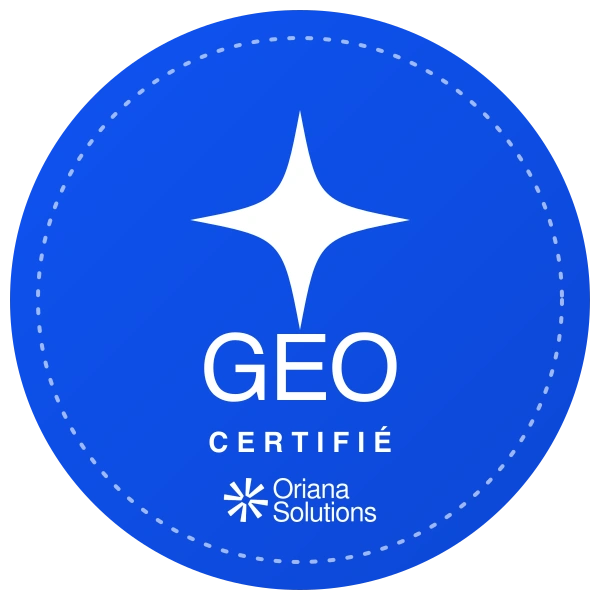 Badge Certifié GEO d'Oriana Solutions