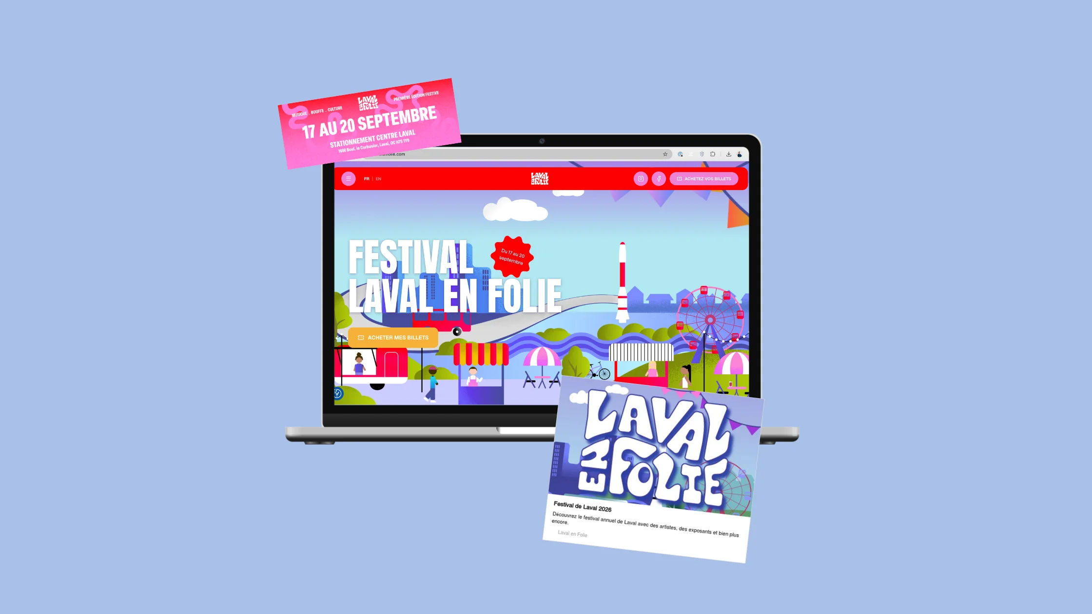 On a créé le site web du festival Laval-en-Folie